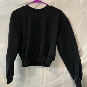 Simple cropped black sweater